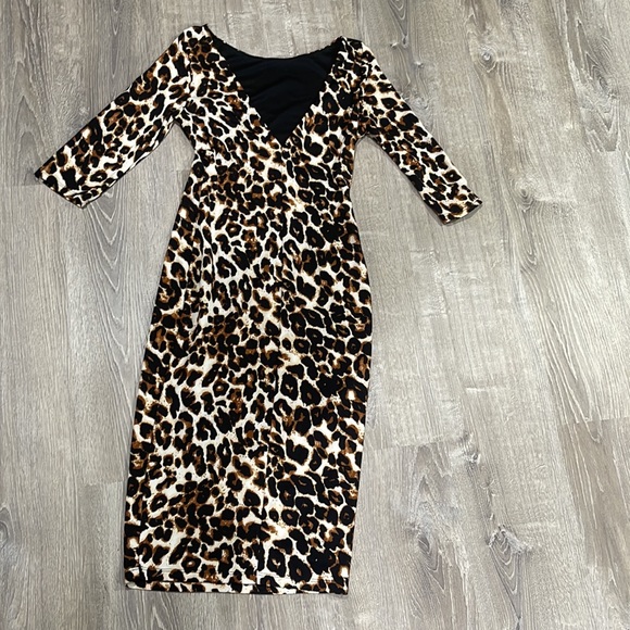 COPY - Va Va Voom leopard print long sleeve size L - Picture 2 of 3